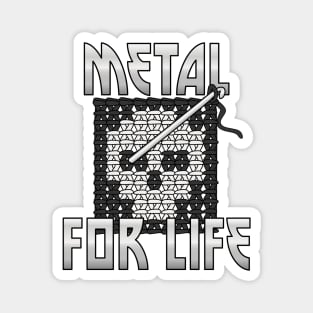 Metal For Life - Heavy Metal and Crochet Hook Magnet