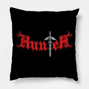 DenialJ Evil Merch - Hunter Logotype with Sword Pillow