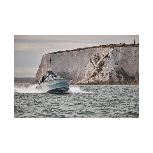 Motor Gun boat off the Isle of Wight by richard49