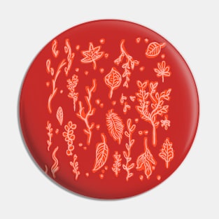 Red Outdoor Leaves Collection Pin