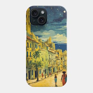 Recife Brazil Starry Night Vintage Tourism Travel Poster Art Phone Case