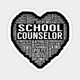 School Counselor Heart Magnet