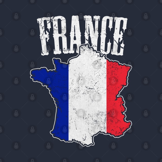 France Map & Flag by EddieBalevo