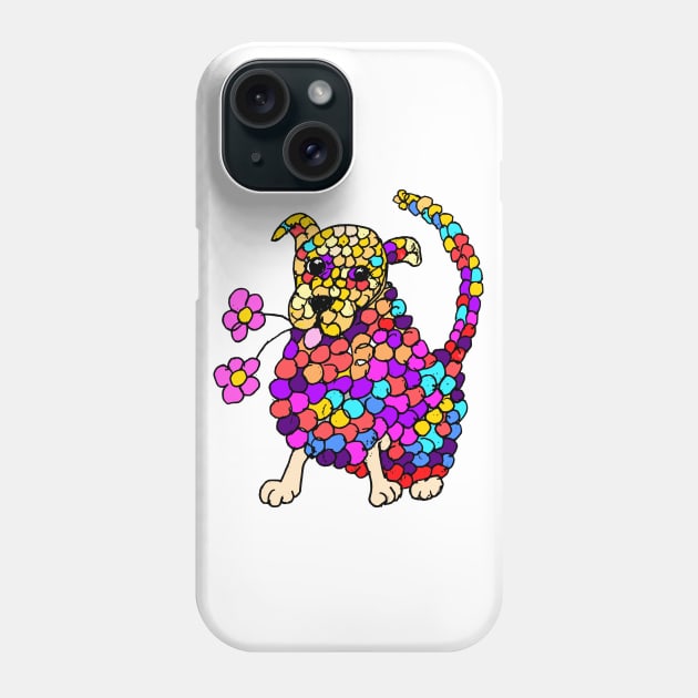 Mosaic Dog Phone Case by Michelle Le Grand