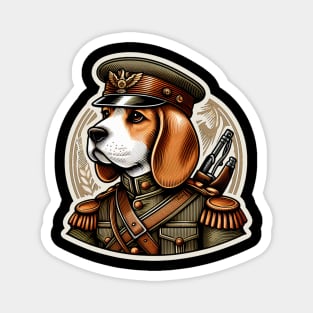 Beagle Soldier Magnet