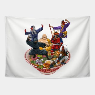 Warriors of Japanese culture on Ramen Tapestry