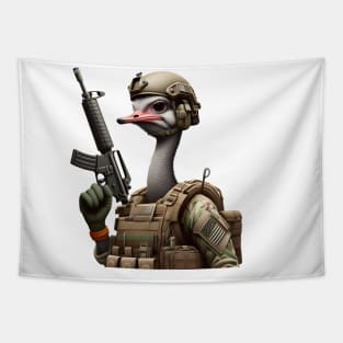 Tactical Ostrich Tapestry