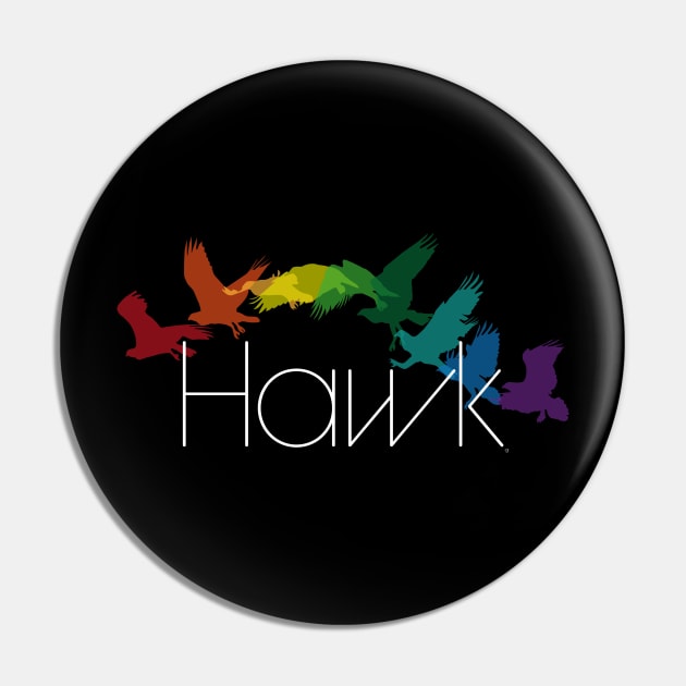 rainbow hawk Pin by justduick