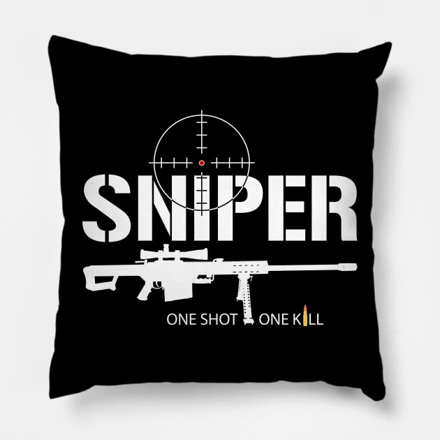 Sniper Accuracy One Shot 1 Kill Long Range Pillow by parashop