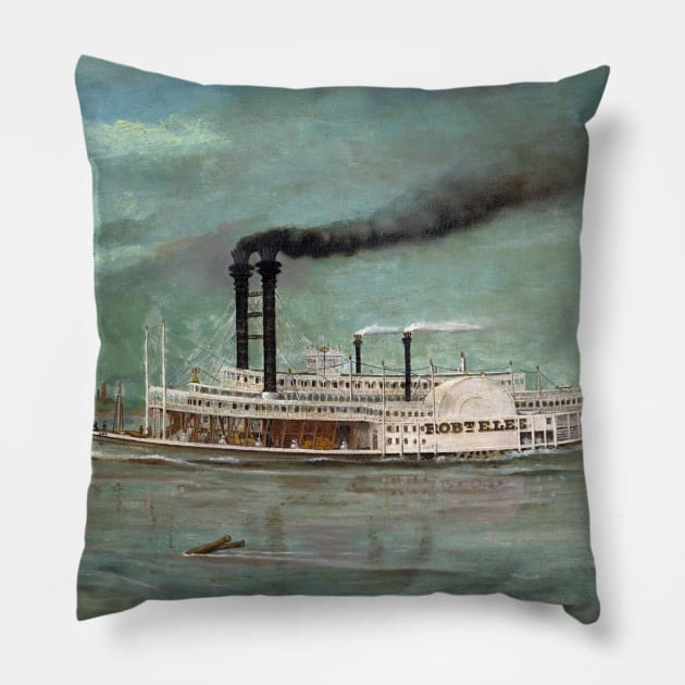 Steamboat Robert E Lee Pillow by warishellstore