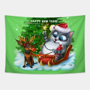 Happy New Yaer Tapestry