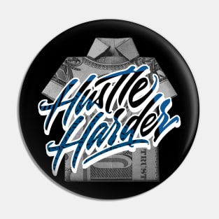 Hustle Harder Dark Marina Blue Sneaker Art Pin