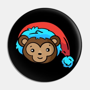 Christmas Jungle Face Monkey Pin