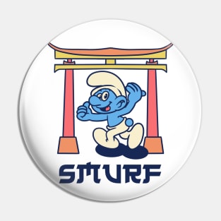 Smurf Retro Japanese Pin