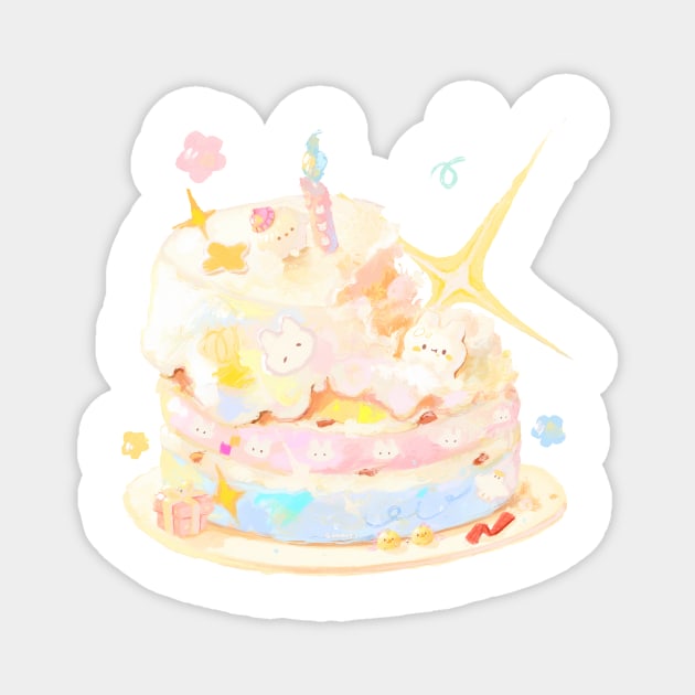 Happy Cake Magnet by happyyu