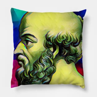 Eratosthenes of Cyrene Colourful Portrait | Eratosthenes of Cyrene Artwork 7 Pillow