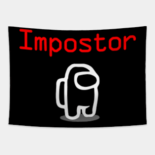 impostor among us character white Tapestry