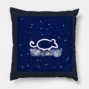 mouse, rat, rodent, animal, technology, light, universe, cosmos, galaxy, shine, concept, illustration Pillow