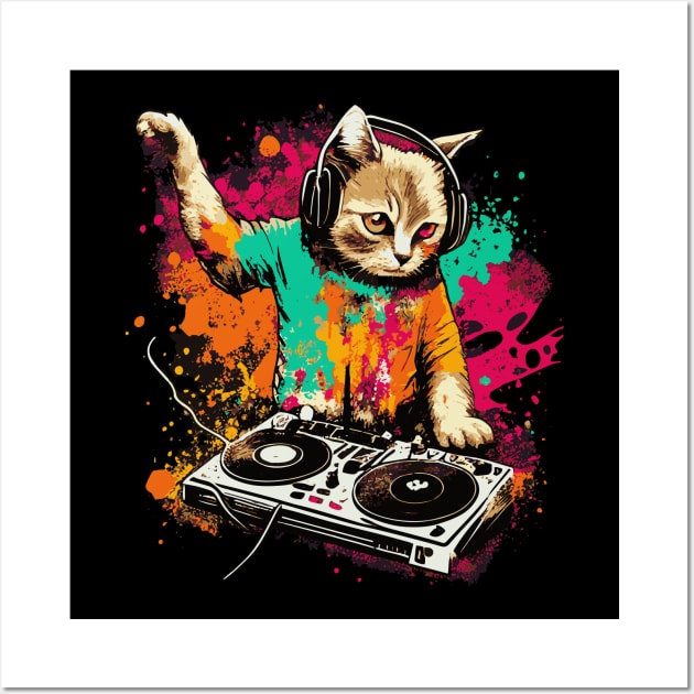 Cat DJ - Space Galaxy - DJ Cat - Deadmau5 - Deadmouse | Poster