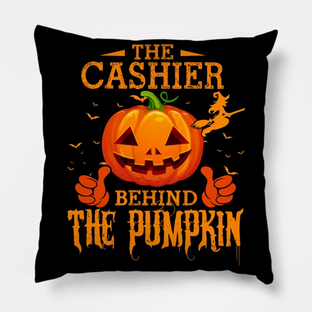 Mens The CHEF Behind The Pumpkin T shirt Funny Halloween T Shirt_CASHIER Pillow by Sinclairmccallsavd