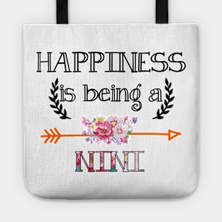 Happiness is being Nini floral gift Tote