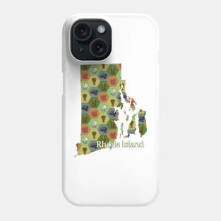 Rhode Island State Map Board Games Phone Case