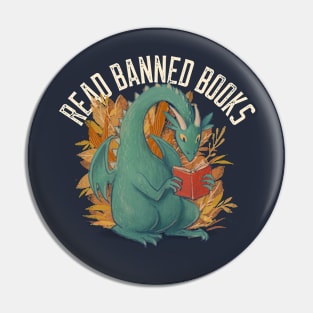 Read Banned Books - Dragon Edition Pin