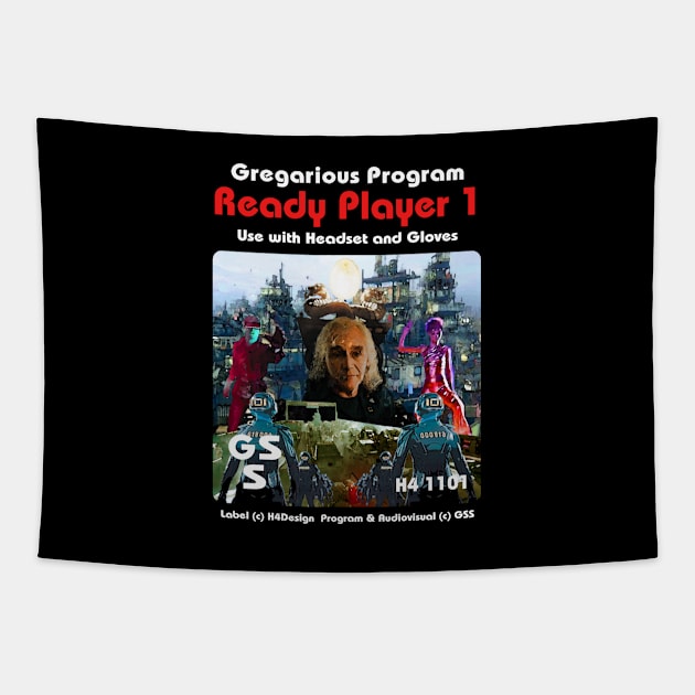 Ready Player 1 Game Label Tapestry by H4Design