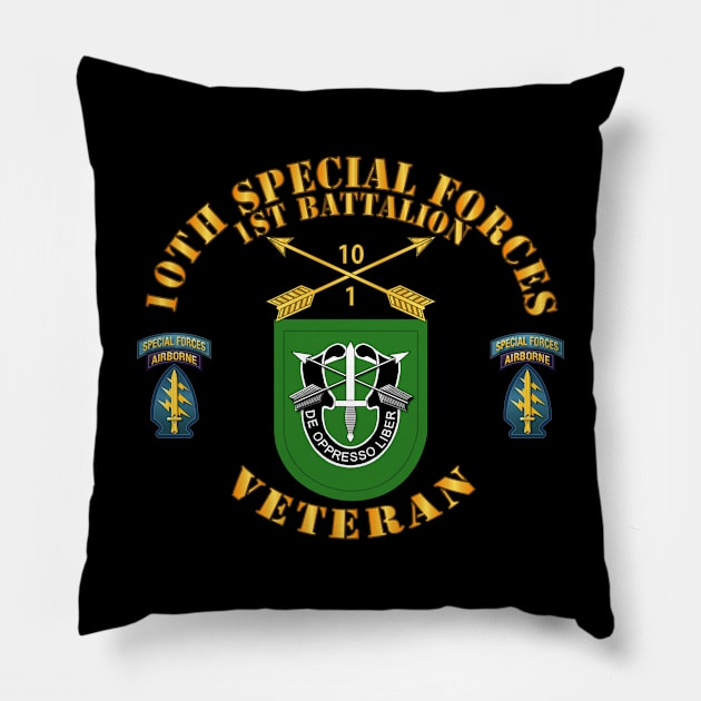 1st Bn, 10th Special Forces w Flash - SSI Pillow by twix123844