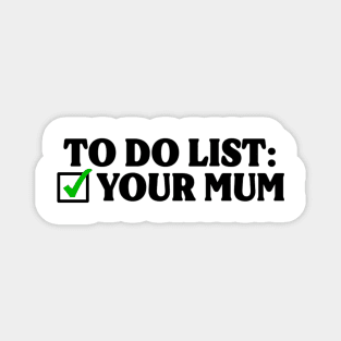 To Do List (British Edition) Magnet