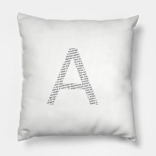 Typographic monogram cutout Pillow