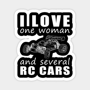 Racing Hearts - Funny 'I Love One Woman and Several RC-Cars' Tee! Magnet