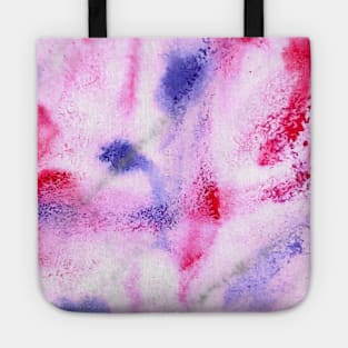 Pink blue watercolor abstract art design Tote