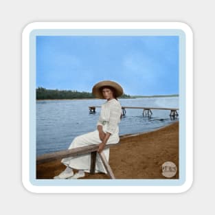 Grand Duchess Tatiana Nikolaevna of Russia in Finland - Colorized Magnet