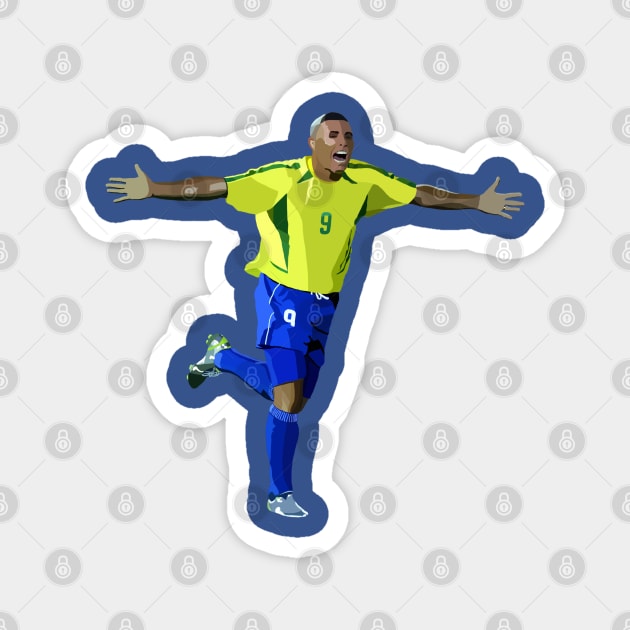 Brazilian Legend Ronaldo Magnet by Webbed Toe Design's