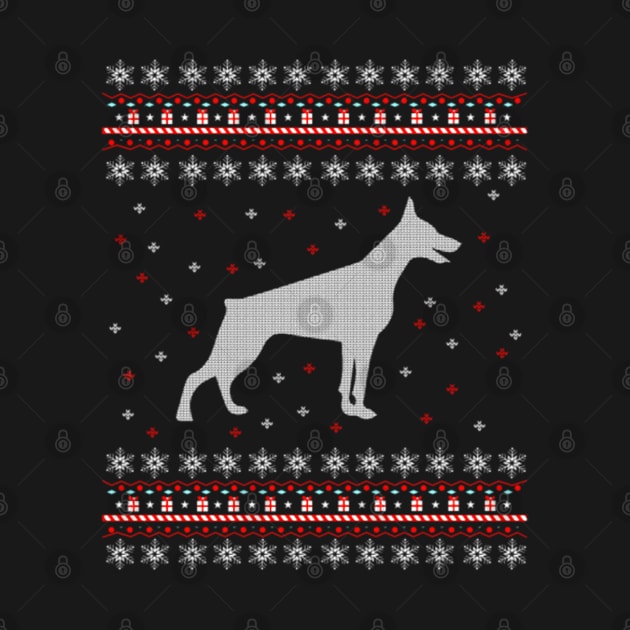 Dobermann Ugly Christmas Sweater Gift Cute by uglygiftideas