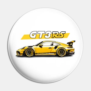 Porsche 911 992 gt3 rs victor art legendary yellow Pin