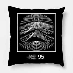 Autechre / Tri Repetae - Lines Graphic Design Vintage Pillow