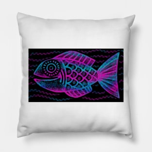 Fish Print Pillow