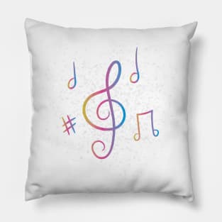 Music Notation Mess Pillow