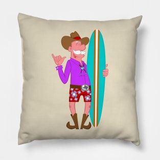 Cowboy Surfer! Pillow