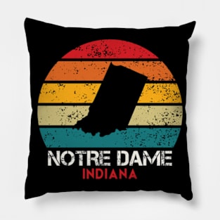 Notre Dame Indiana Retro Pillow