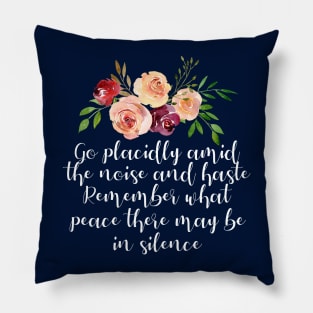 Desiderata Poem on Peace and Calm Pillow