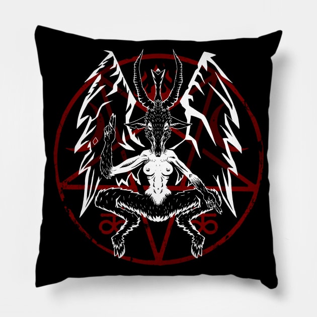 BAPHOMET v2 Pillow by Krobilad