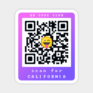 Scan for California, Qr Code Funny Memes -8 Magnet