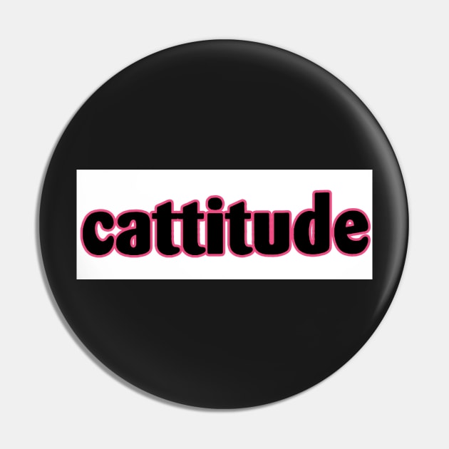 Cattitude Pin by  The best hard hat stickers 