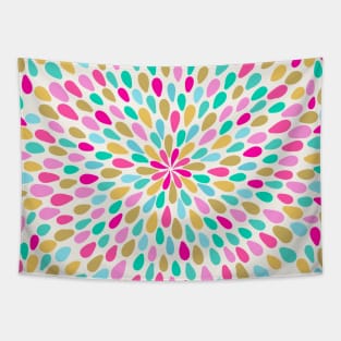 Summer Colorful Flower Burst Tapestry