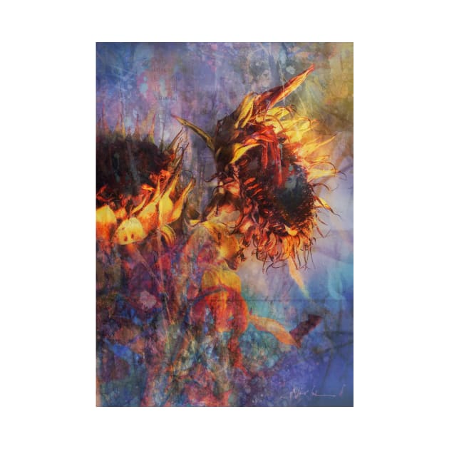 Sunflowers Mixed Media 04 by Floral Your Life!