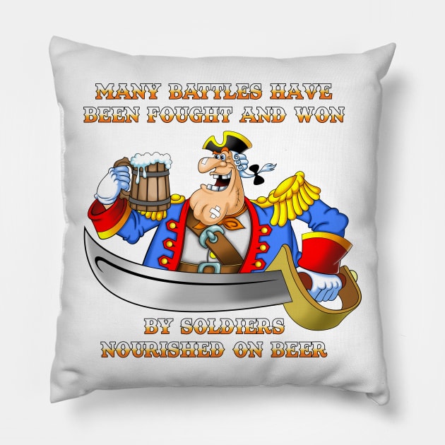 Beer Soldier Pillow by Karlov Print