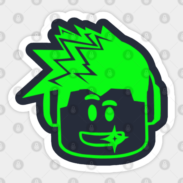 Blox Head Green Roblox Sticker Teepublic - roblox character head sticker